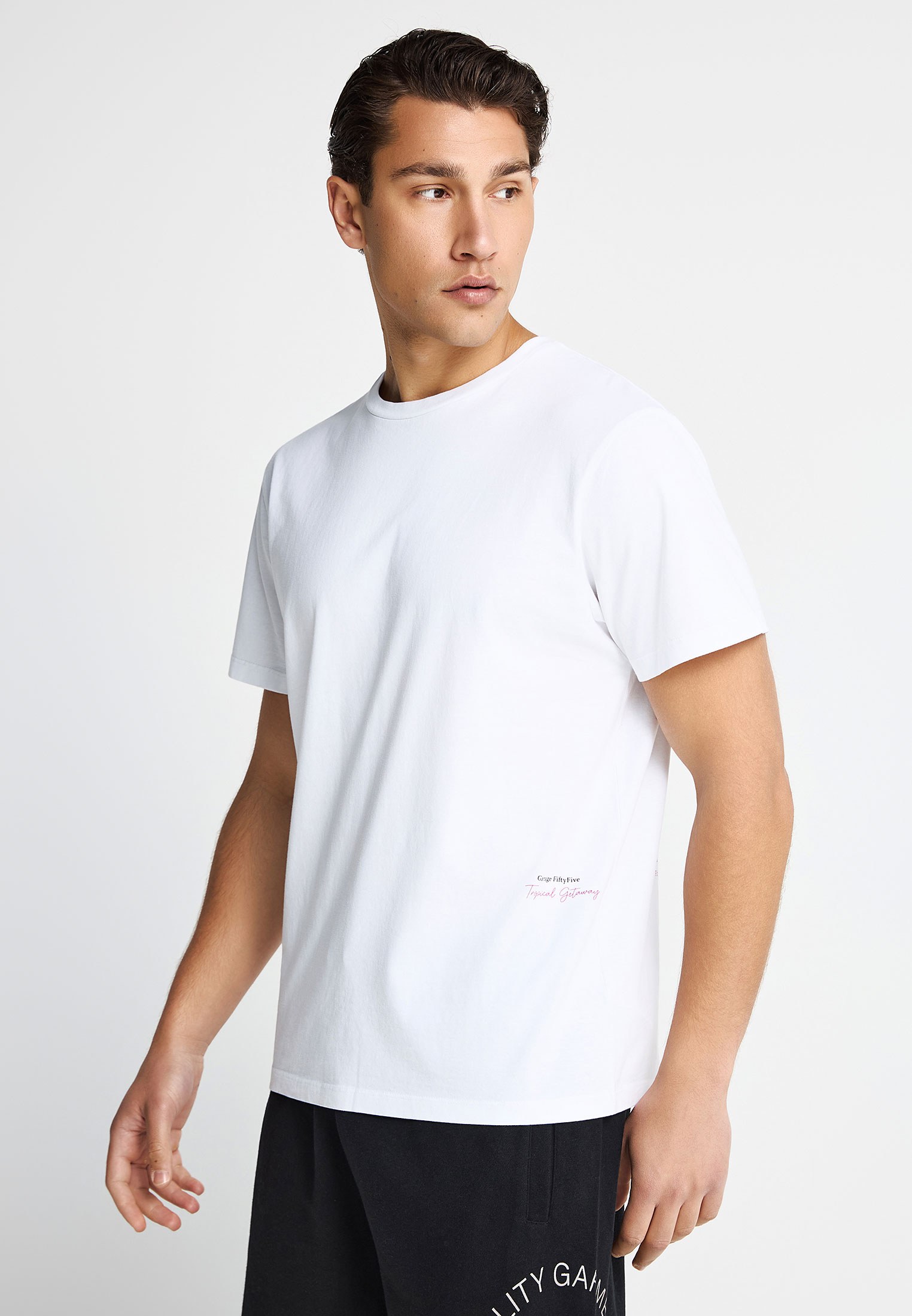 Ανδρικό t-shirt Garage 55 με τύπωμα στην πλάτη