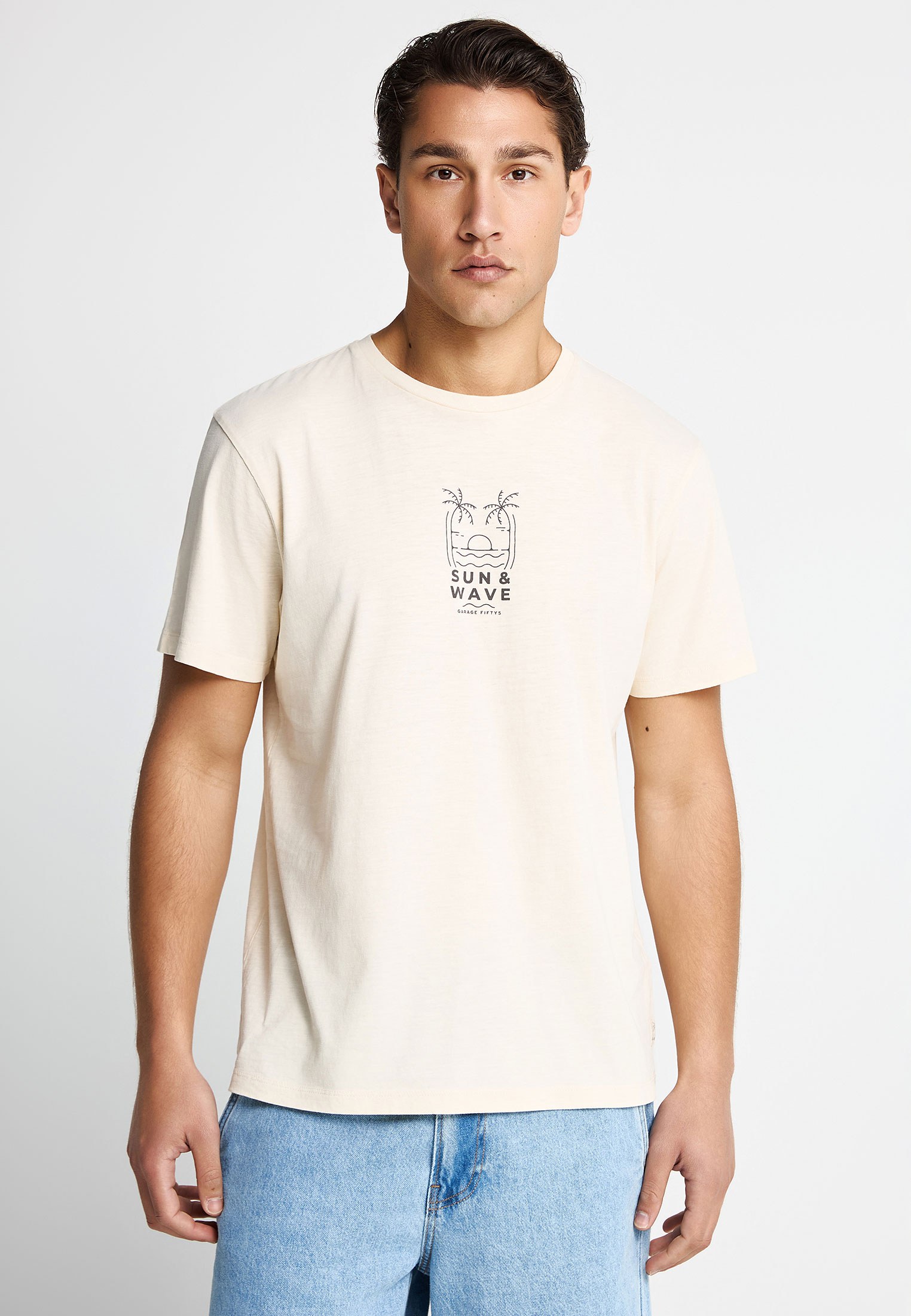 Ανδρικό t-shirt Garage 55 με τύπωμα στην πλάτη