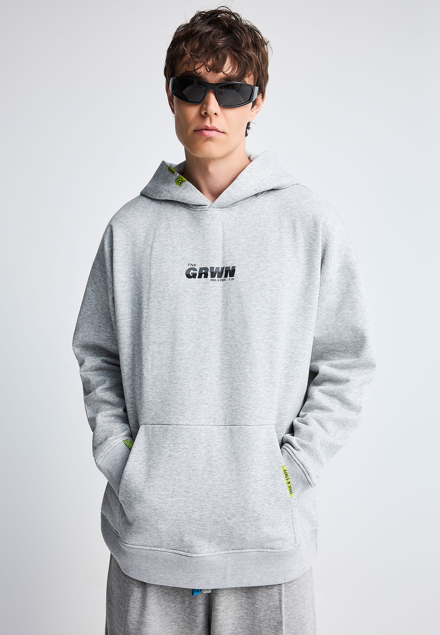 FNK.GRWN oversized φούτερ με κουκούλα Soul & State //26