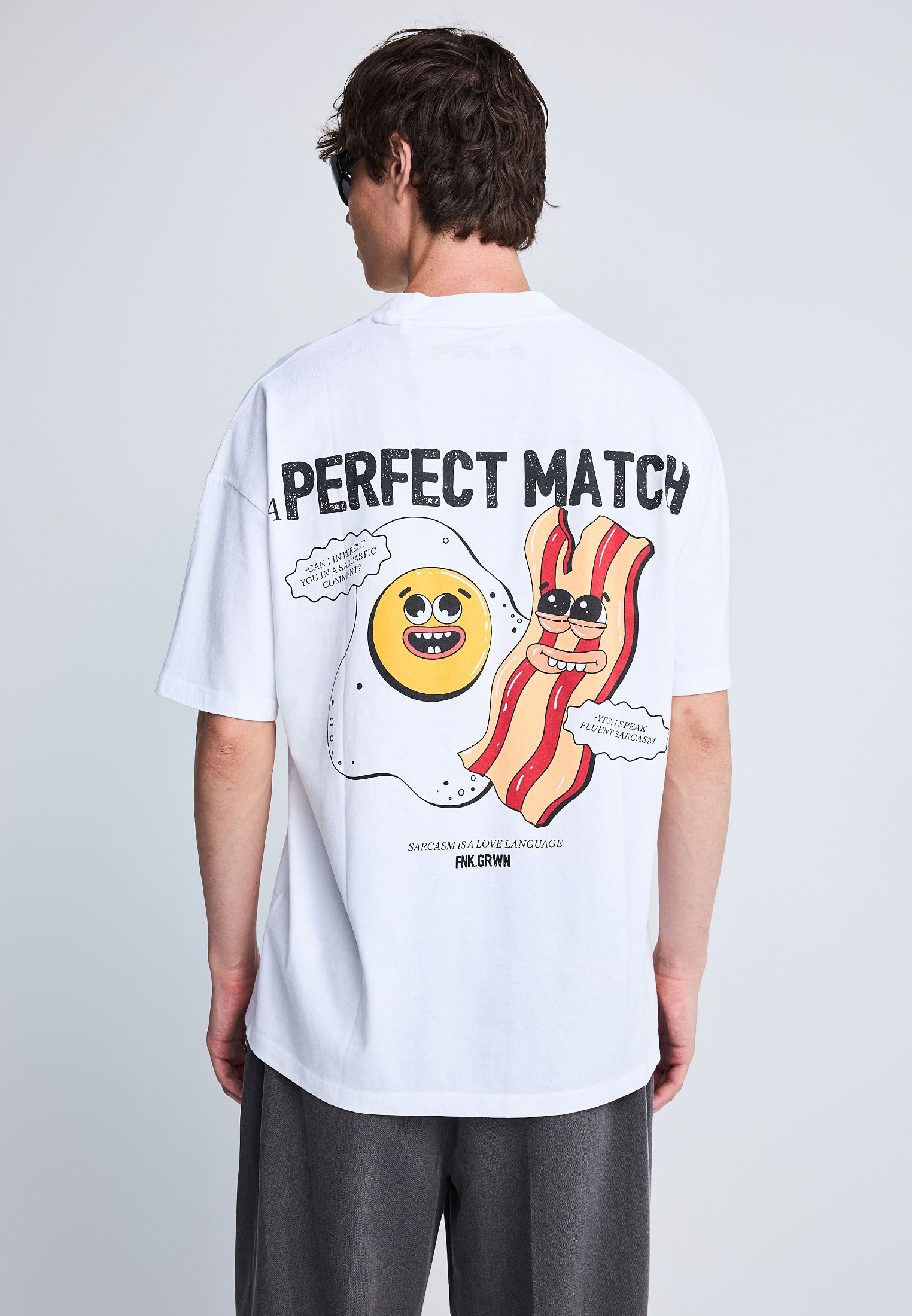 FNK.GRWN oversized t-shirt με τύπωμα PERFECT MATCH