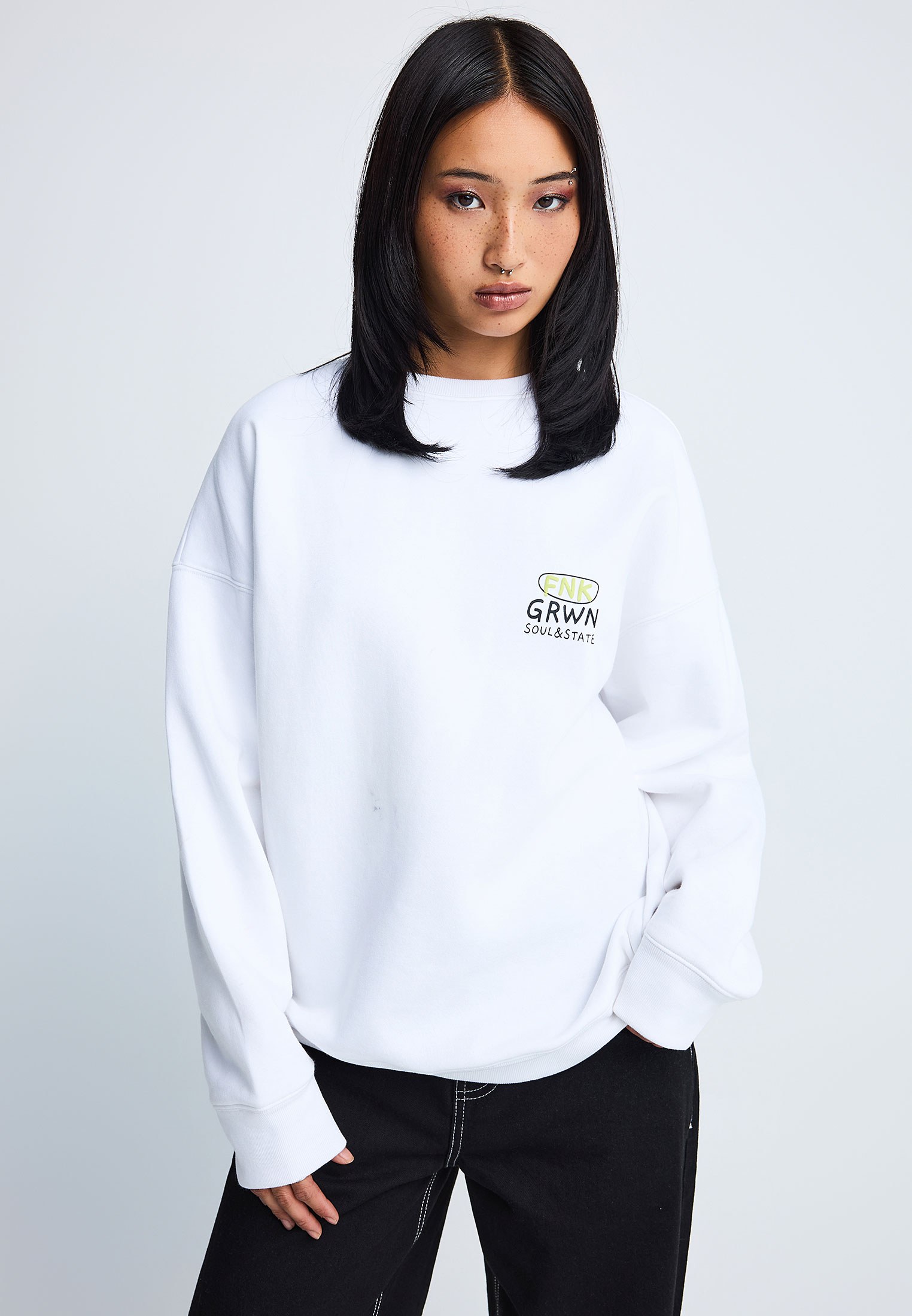 FNK.GRWN oversized φούτερ μπλούζα Soul & State