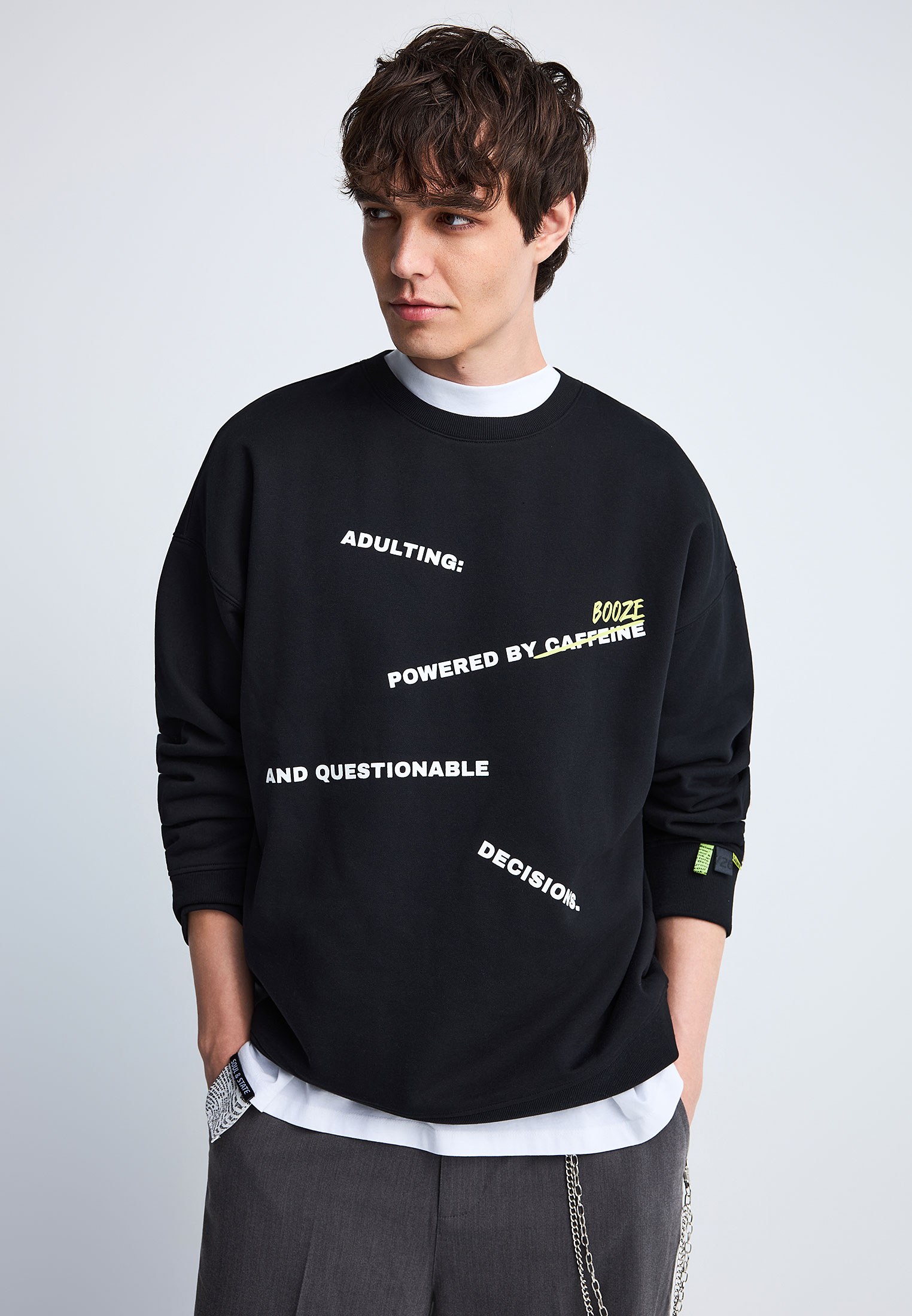 FNK.GRWN oversized φούτερ μπλούζα ADULTING