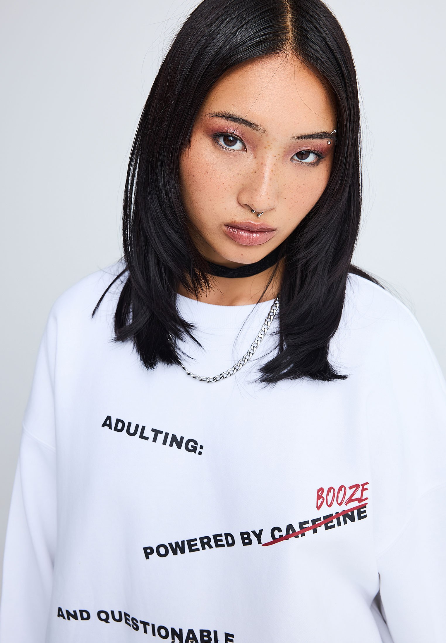 FNK.GRWN oversized φούτερ μπλούζα ADULTING