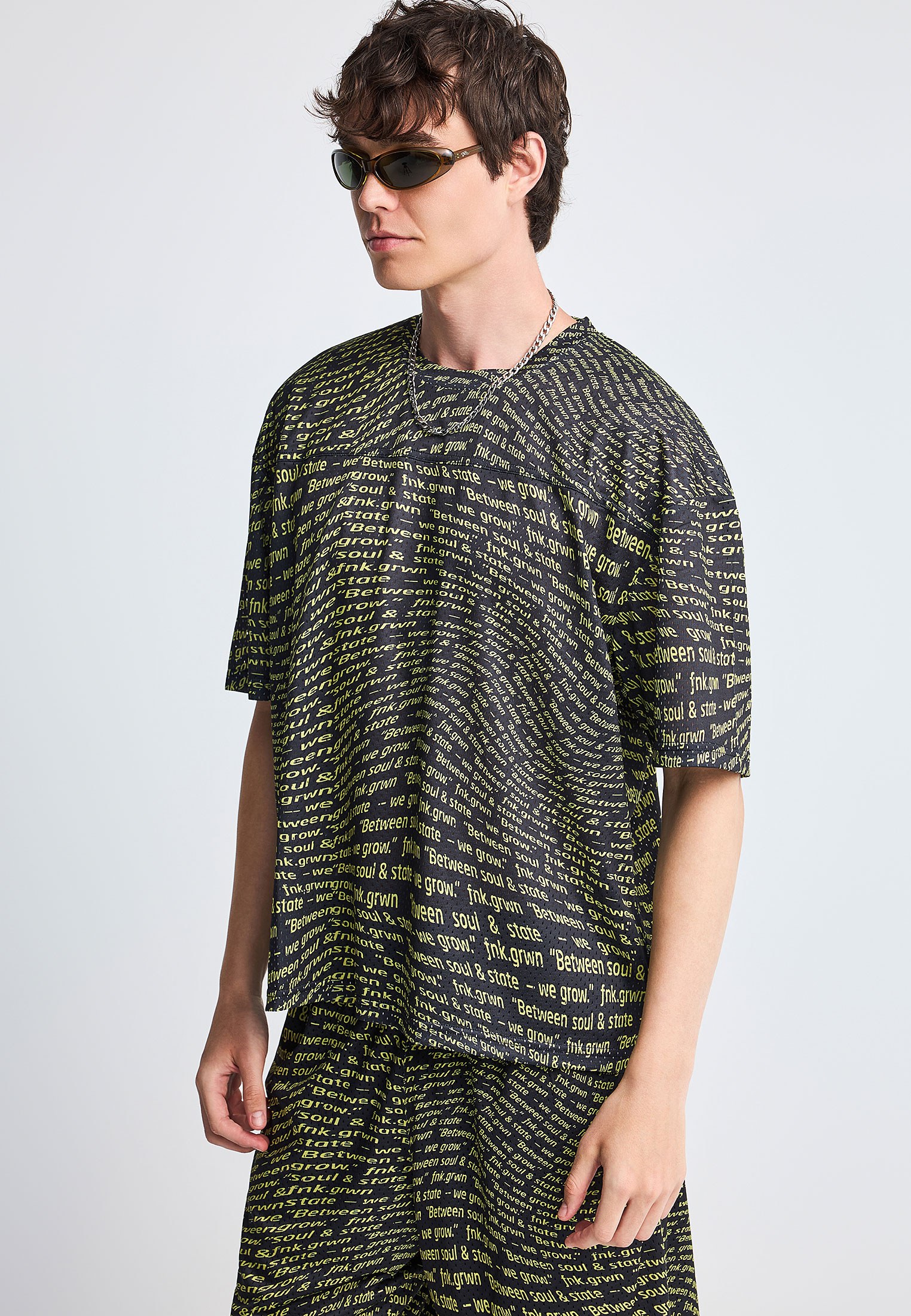 FNK.GRWN oversized mesh t-shirt all over print Soul & State