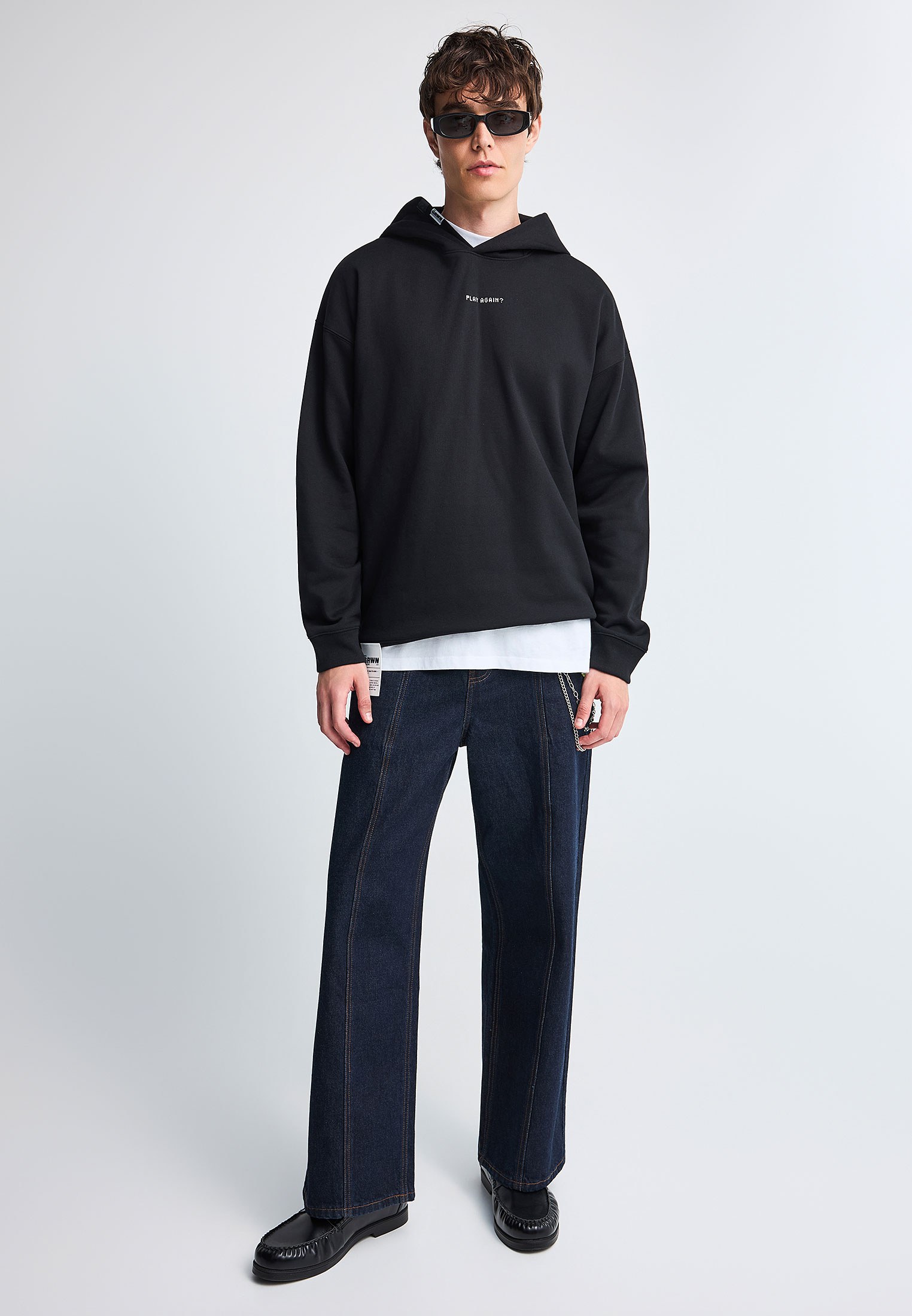 FNK.GRWN oversized φούτερ μπλούζα με κουκούλα