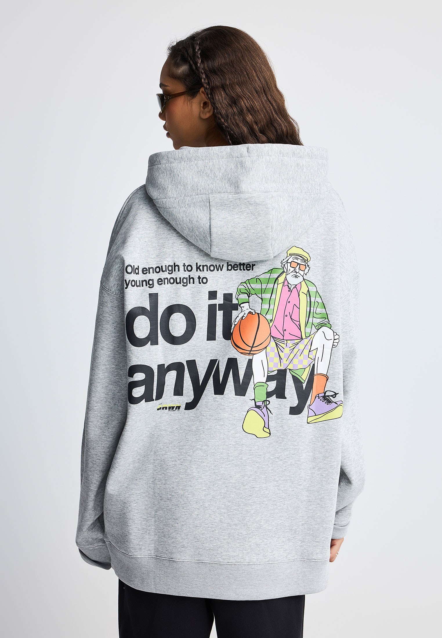 FNK.GRWN oversized φούτερ μπλούζα DO IT