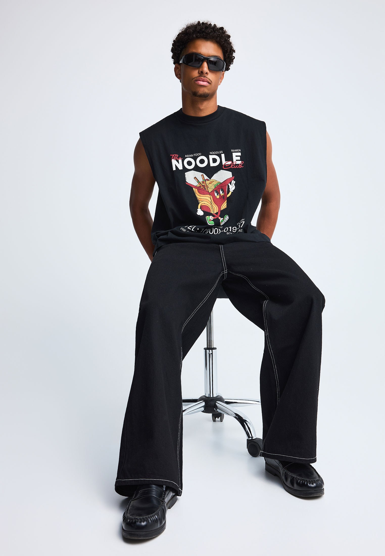 FNK.GRWN baggy fit jean παντελόνι