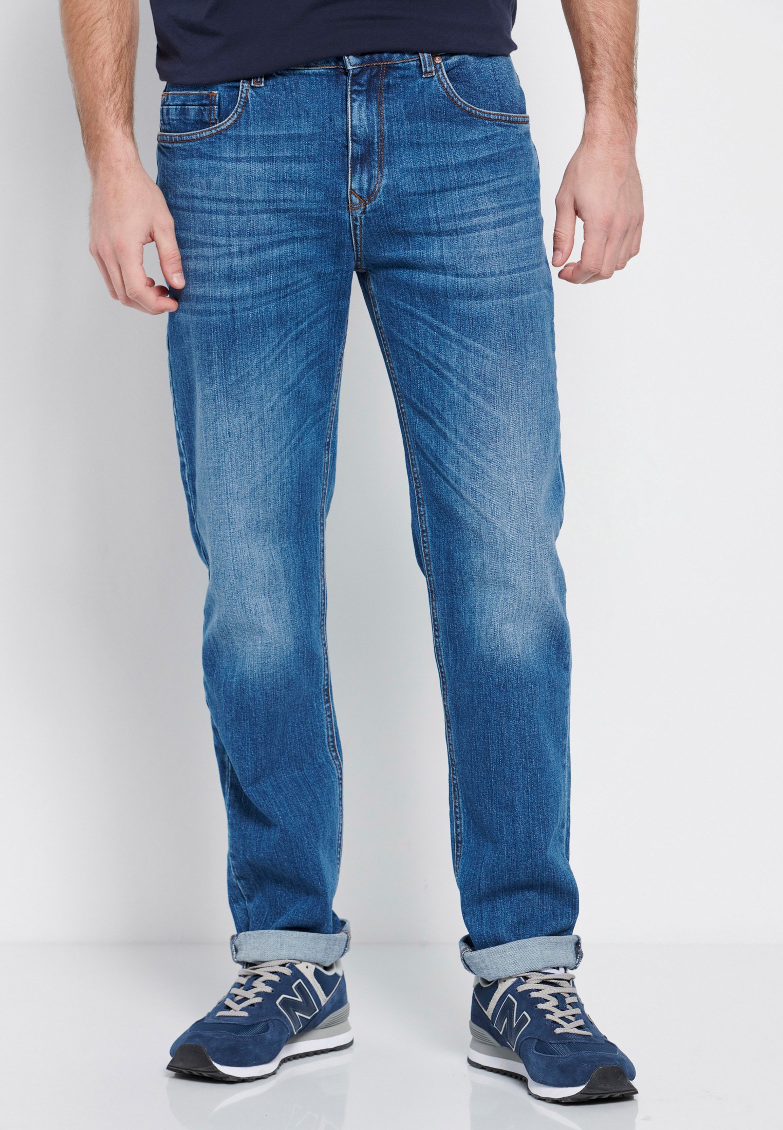 Regular straight fit τζιν παντελόνι