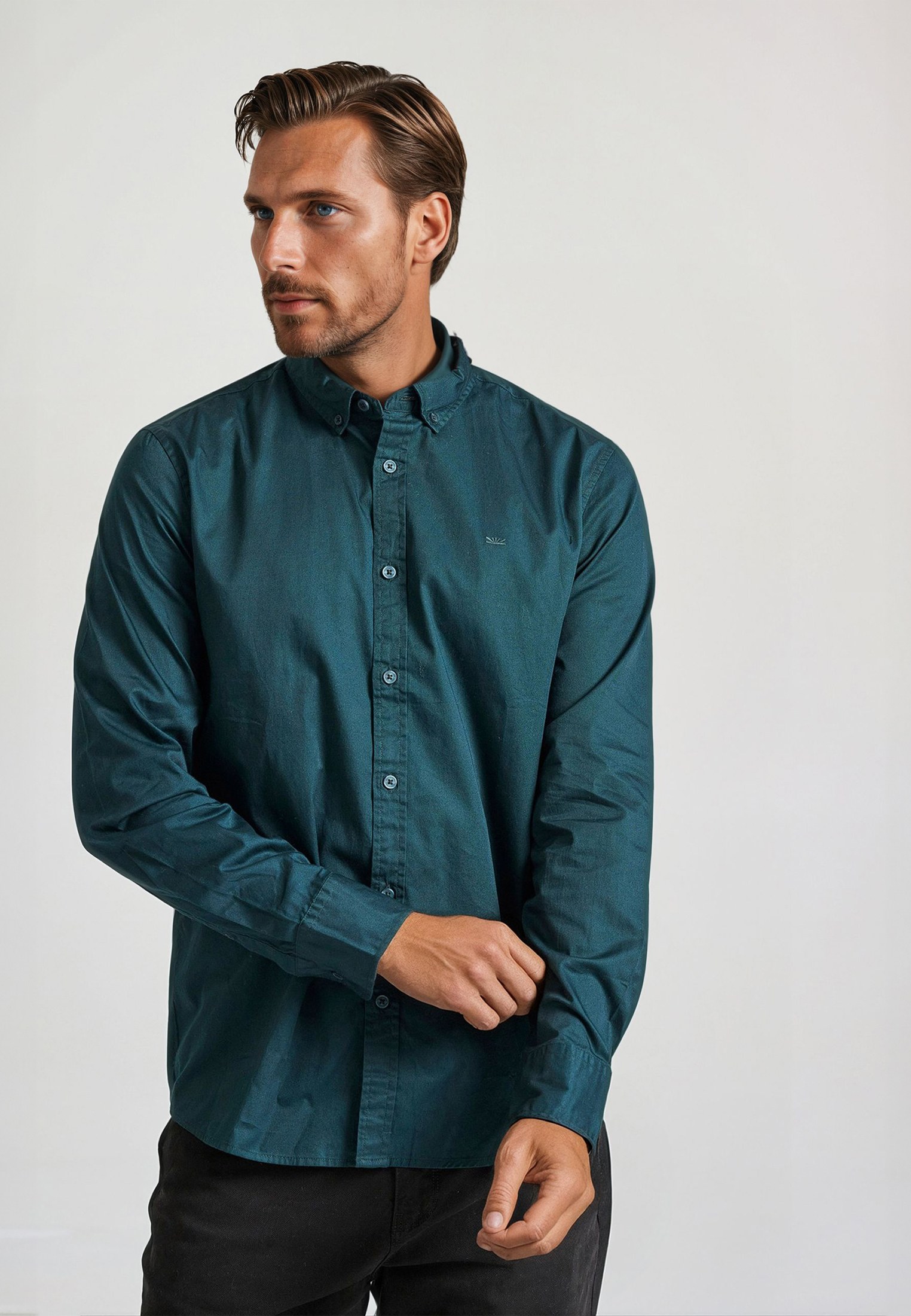 Ανδρικό garment dyed twill πουκάμισο