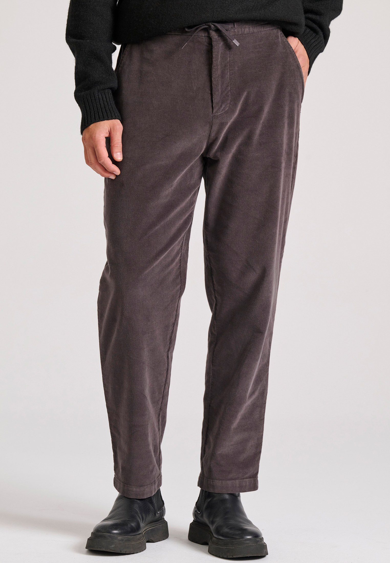 Loose fit garment dyed κοτλέ παντελόνι