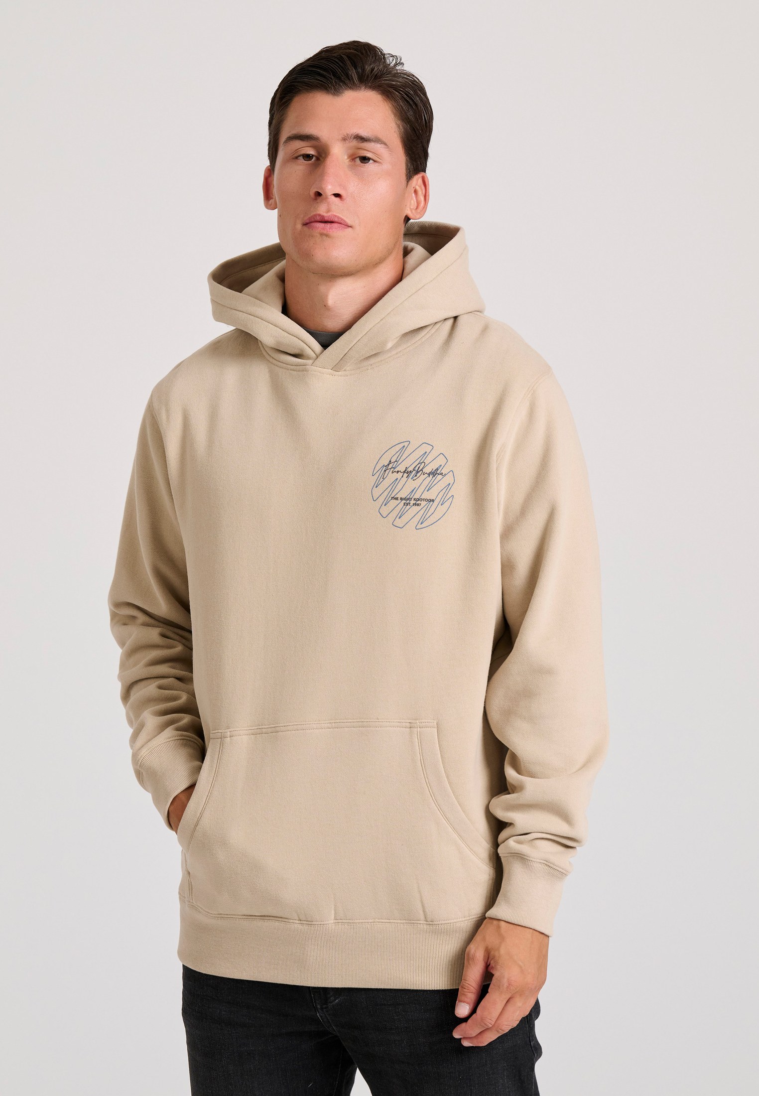 Relaxed fit φούτερ με γραφικό τύπωμα στην πλάτη