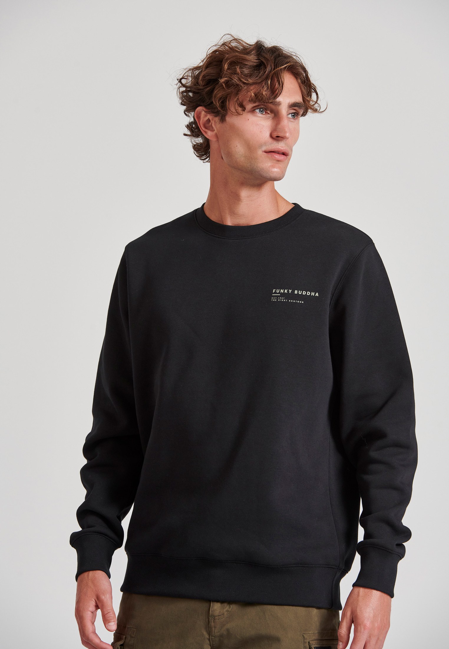 Relaxed fit φούτερ με τύπωμα στην πλάτη