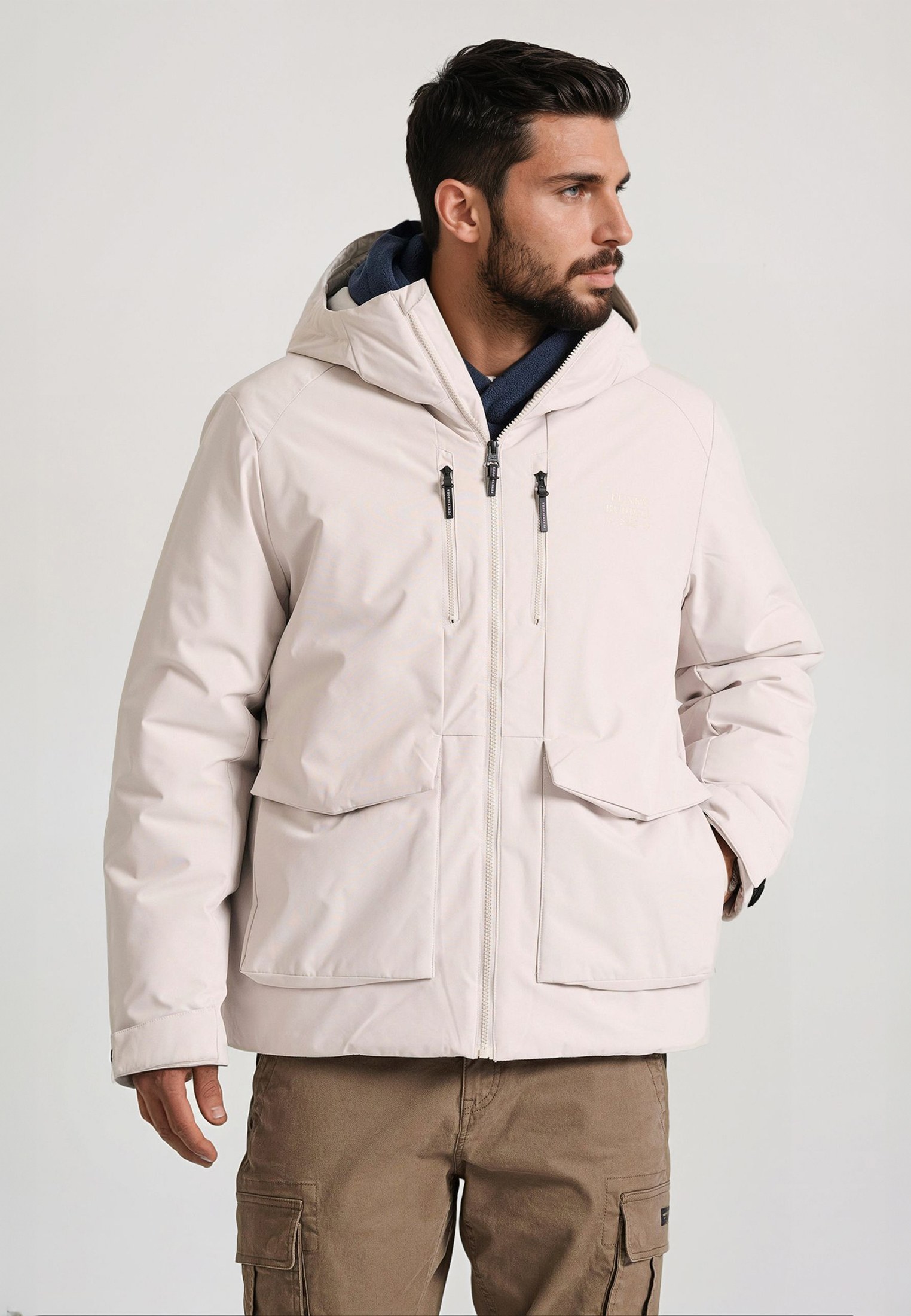 Ανδρικό casual μπουφάν με κουκούλα