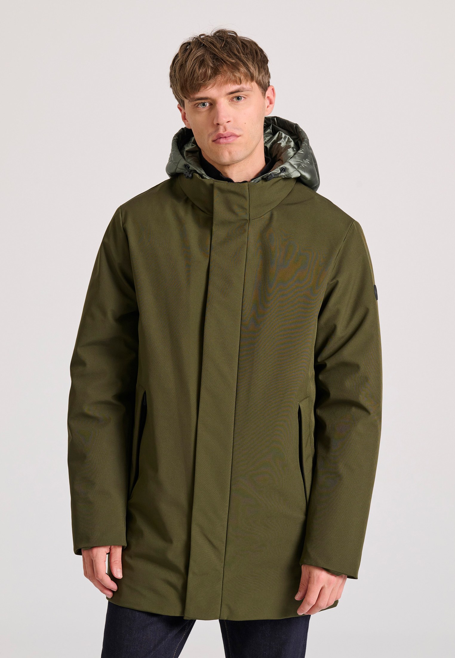 Ανδρικό παρκά με αποσπώμενη κουκούλα