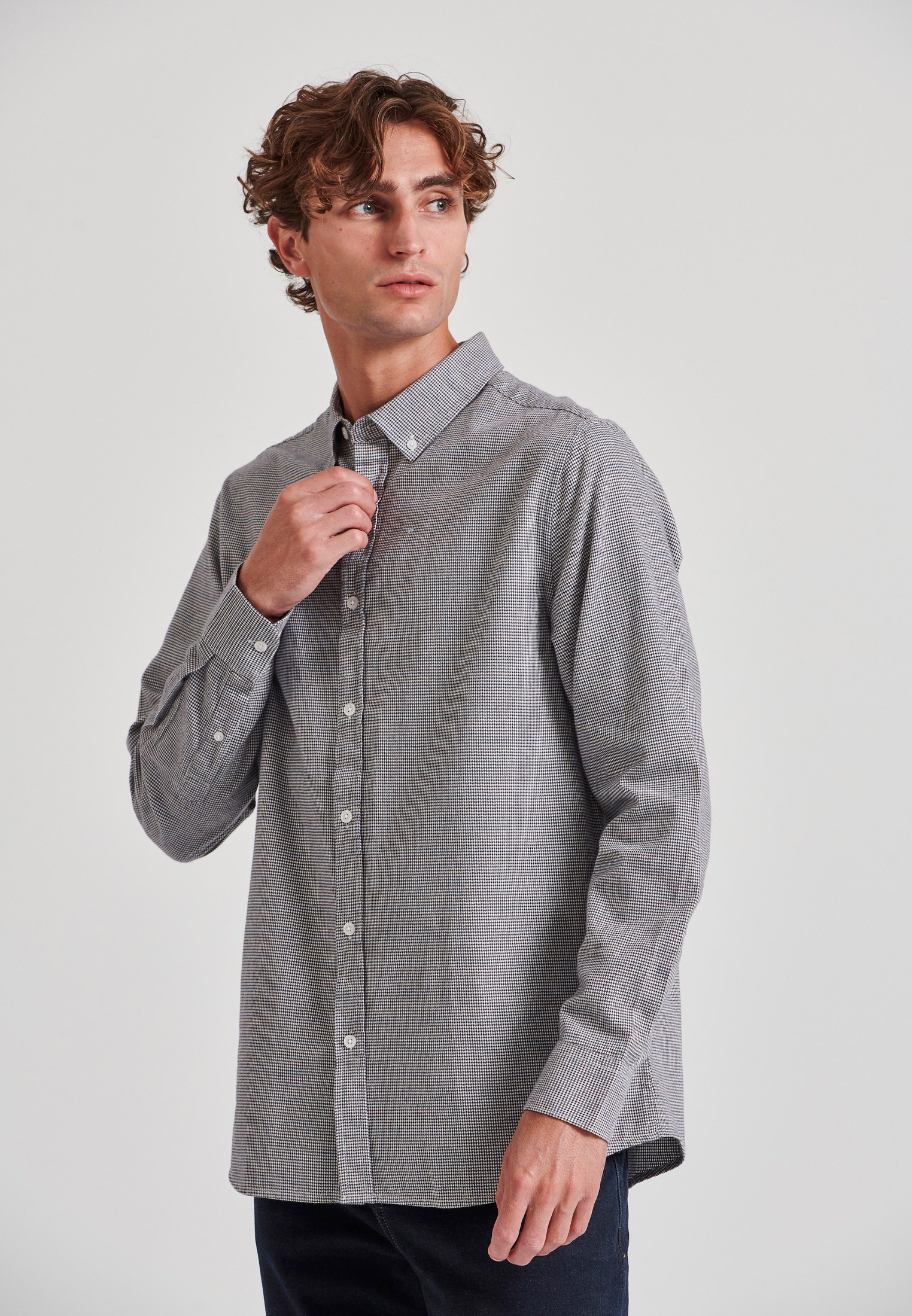 Ανδρικό flannel πουκάμισο με μοτίβο