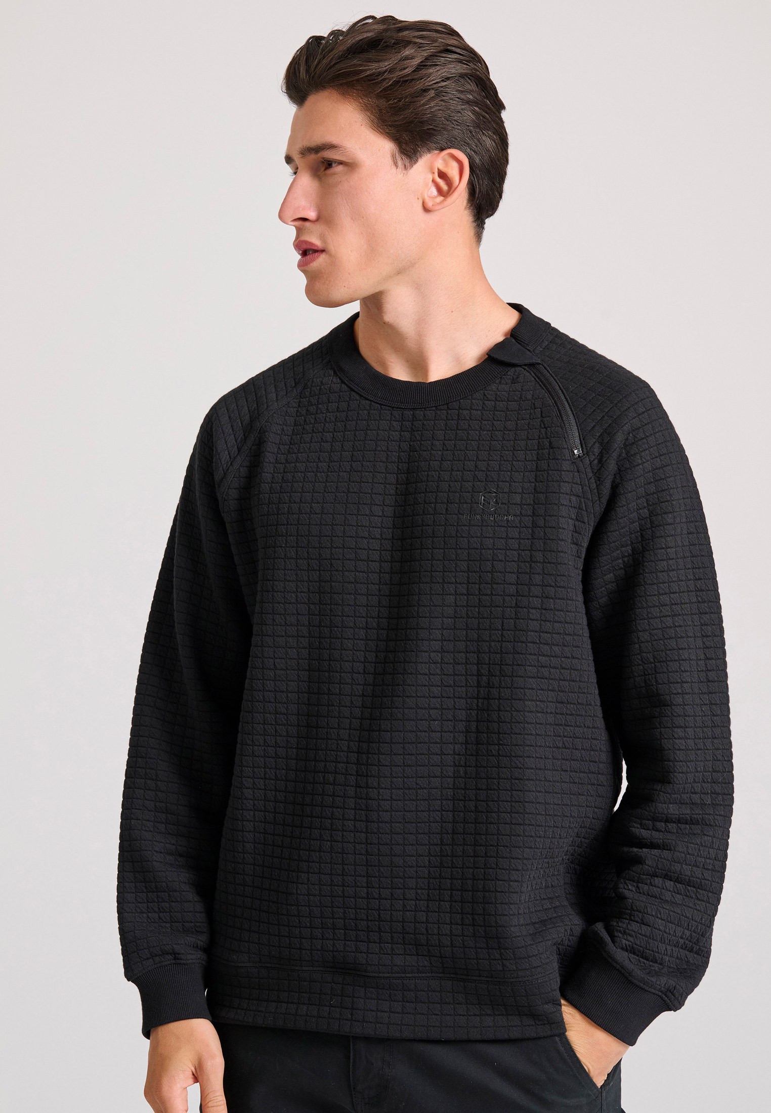 Relaxed fit φούτερ με ανάγλυφη υφή