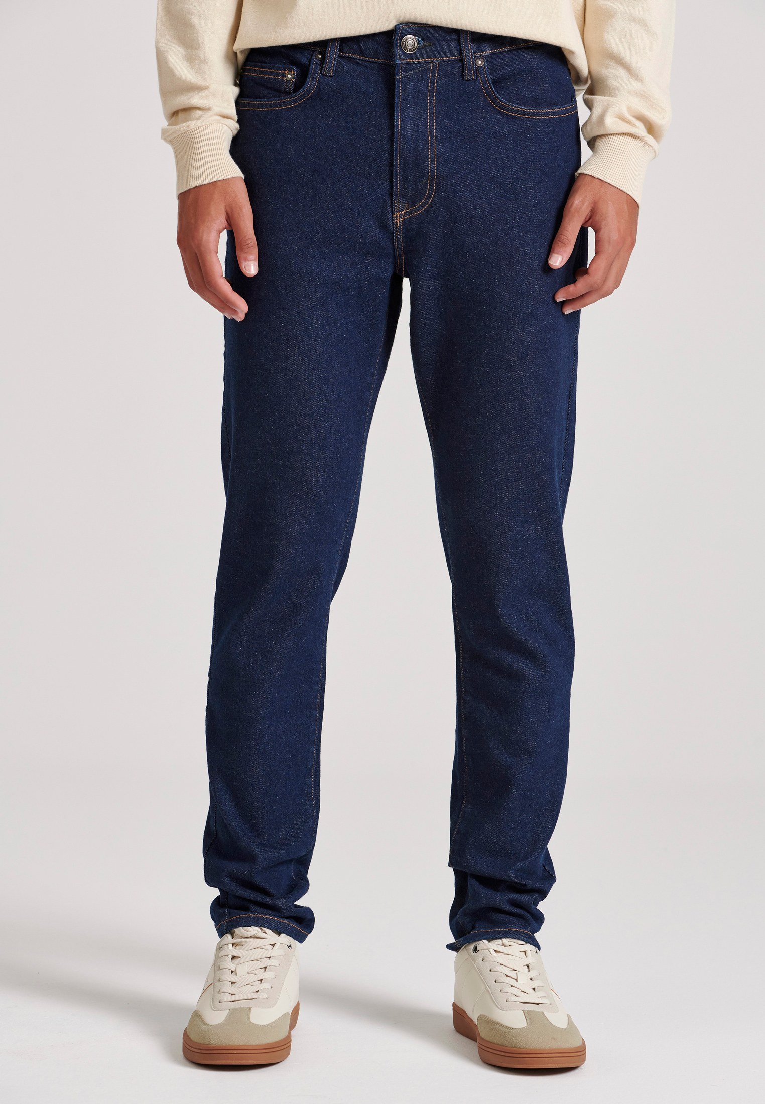 Slim tapered fit τζιν παντελόνι με whisker details