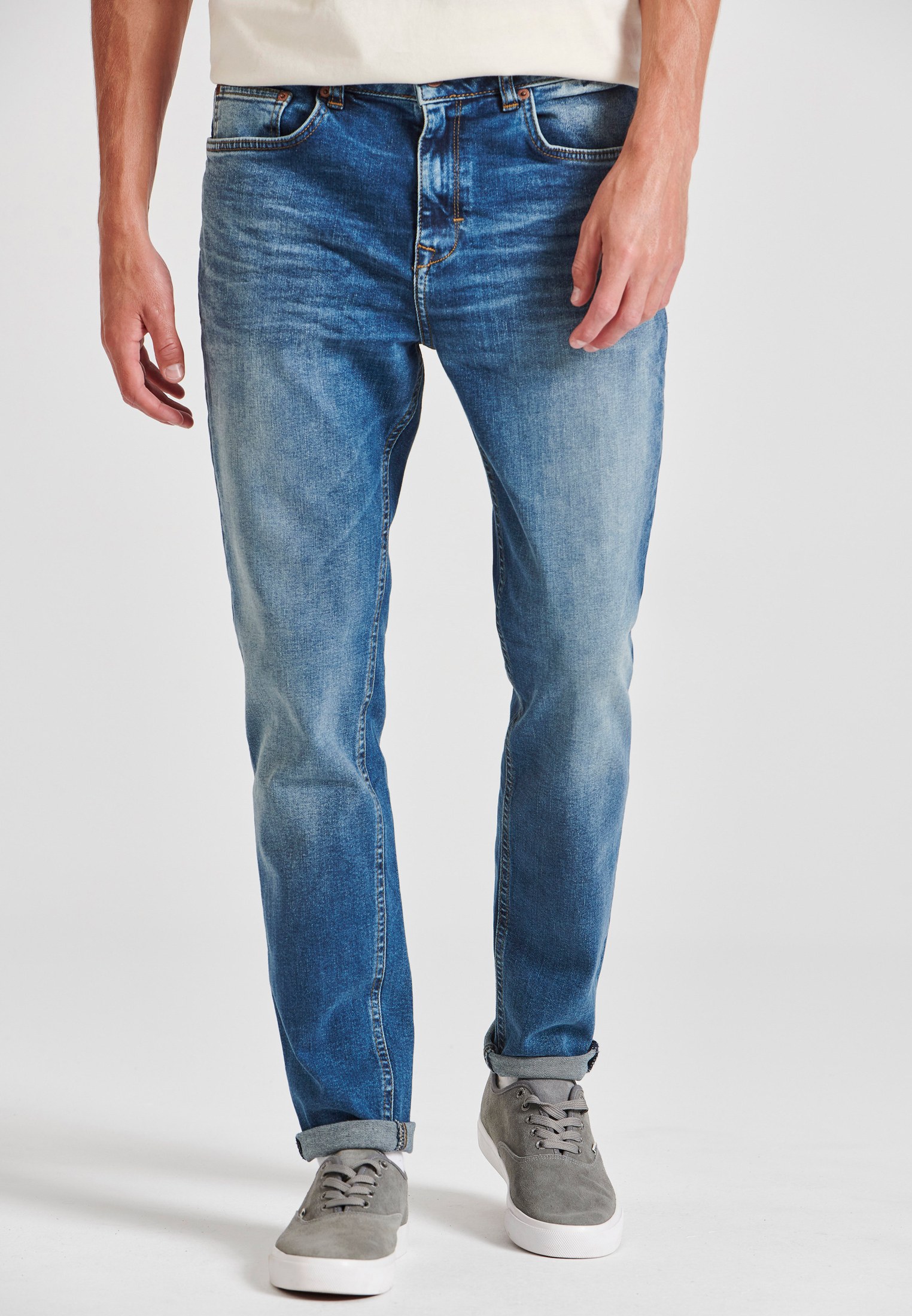 Tapered fit τζιν με washed effects - LTB x Funky Buddha