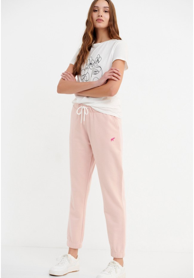 Cuffed joggers with embroidered logo