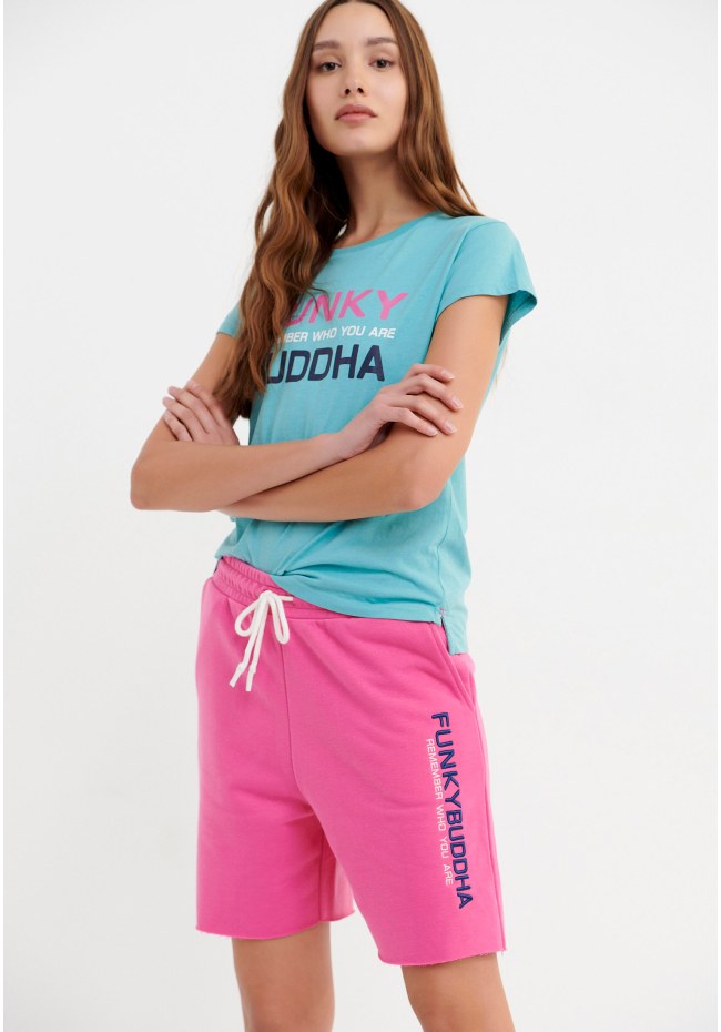 Αθλητική βερμούδα με Funky Buddha κέντημα