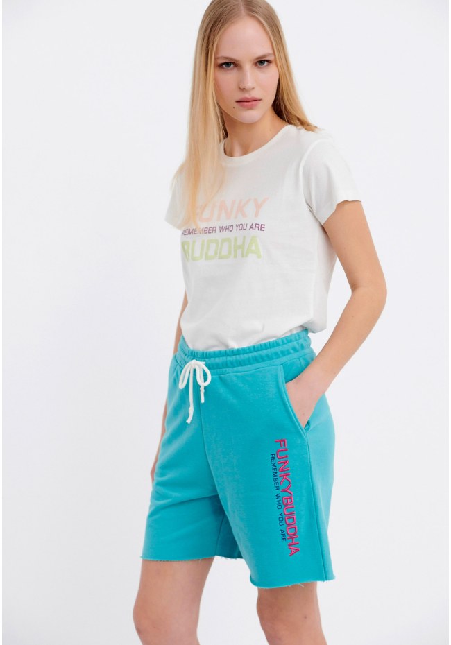 Αθλητική βερμούδα με Funky Buddha κέντημα