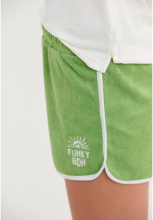 Jogger shorts in towel terry fabric