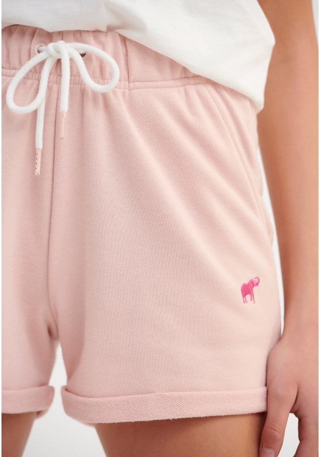 Jogger shorts with embroidered logo