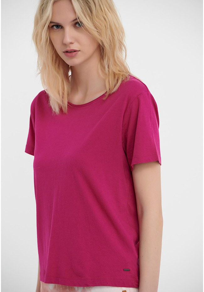 Μονόχρωμο regular fit t-shirt