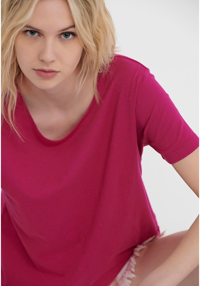 Μονόχρωμο regular fit t-shirt