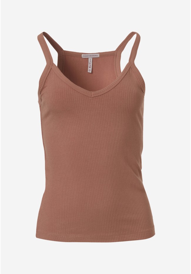 Sleeveless top with straps