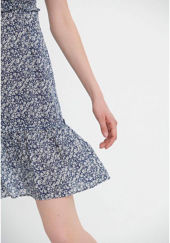 All over printed mini dress