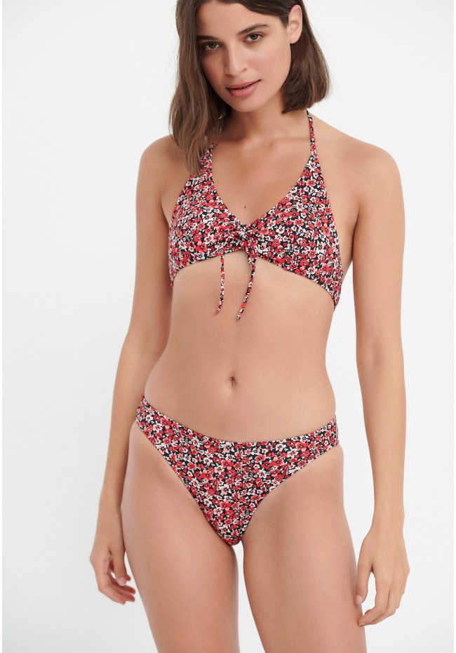 Floral printed bikini bottom