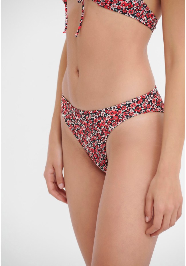 Floral printed bikini bottom