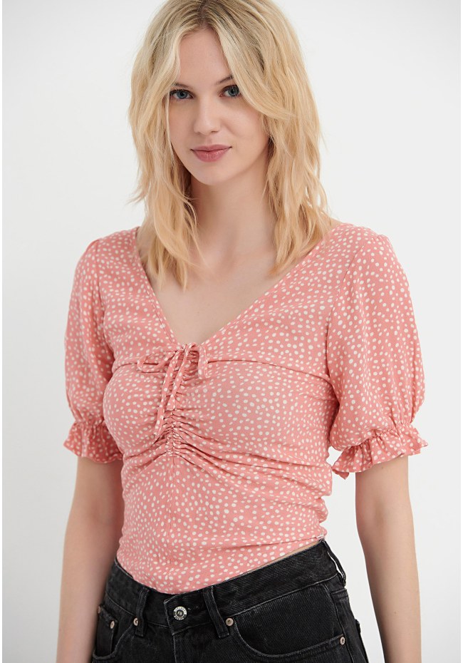 All over printed cropped top