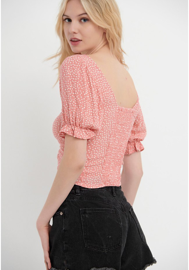 All over printed cropped top