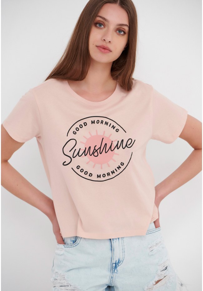 Crew neck printed t-shirt