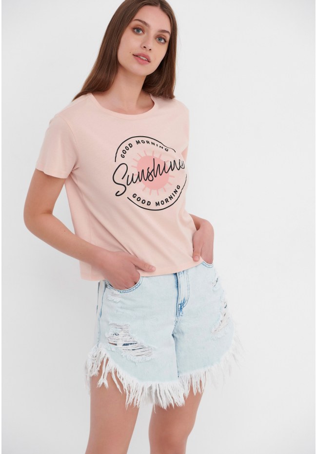 Crew neck printed t-shirt