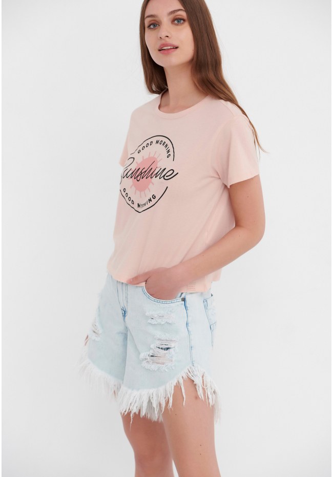 Crew neck printed t-shirt