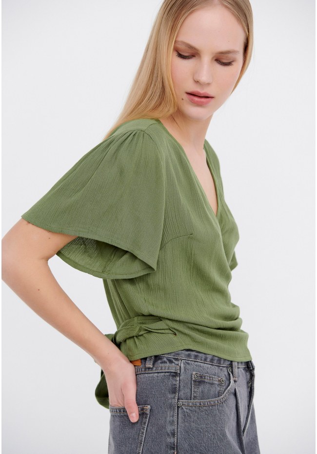 Viscose wrap top