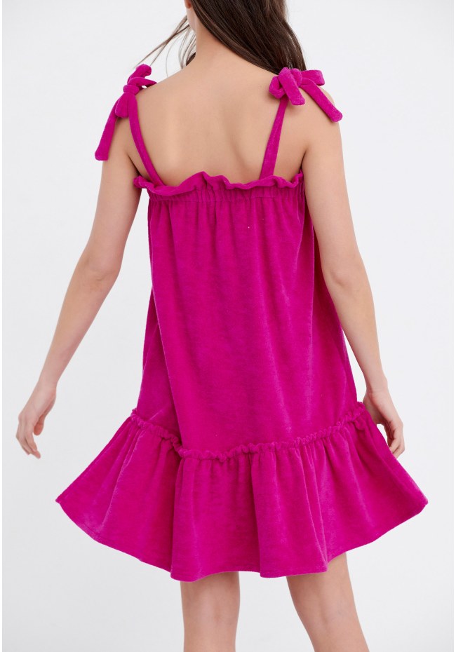 Mini dress in towel terry fabric