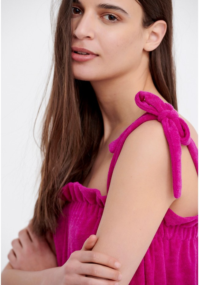 Mini dress in towel terry fabric