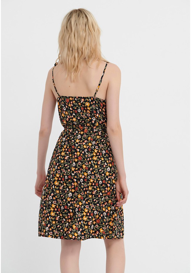 All over printed wrap dress