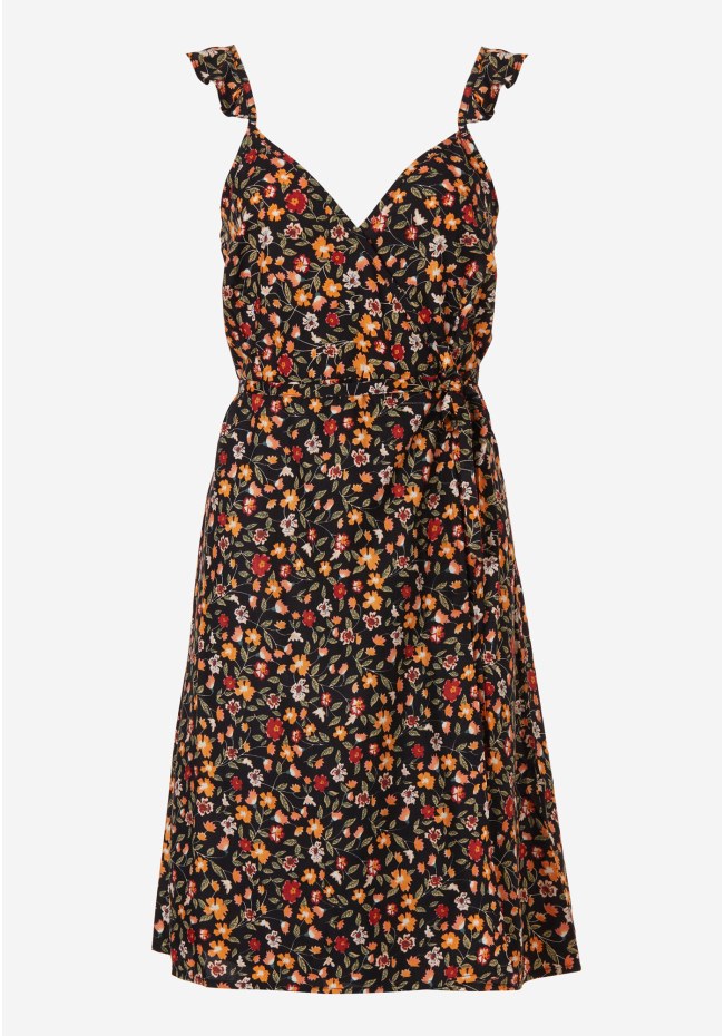 All over printed wrap dress