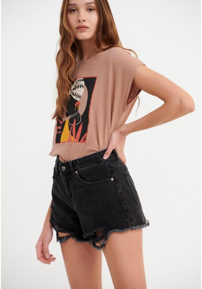 Women's denim shorts