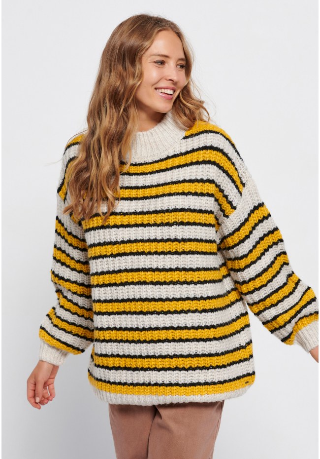 Loose fit striped sweater