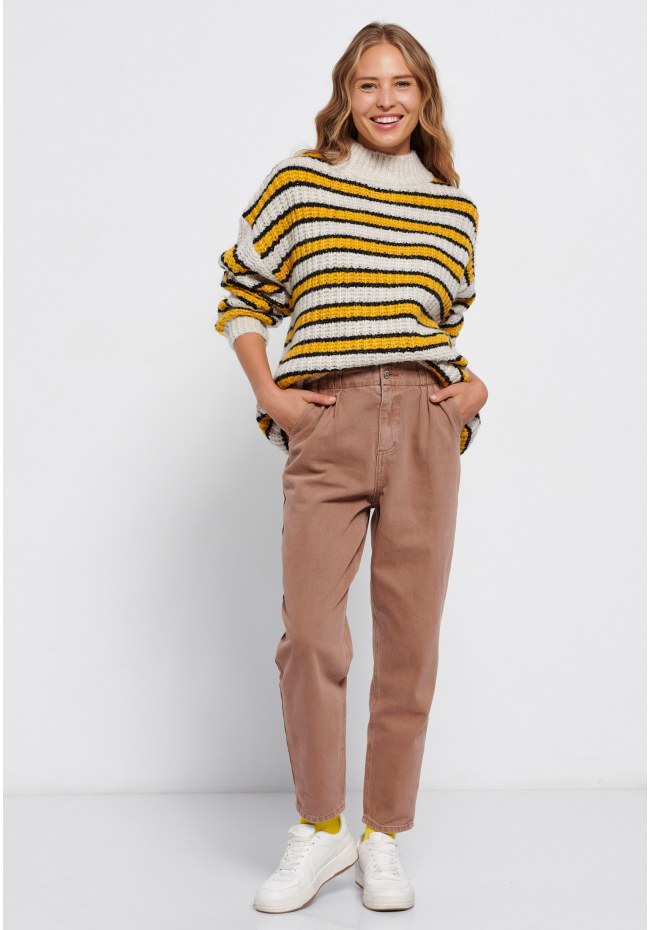 Loose fit striped sweater