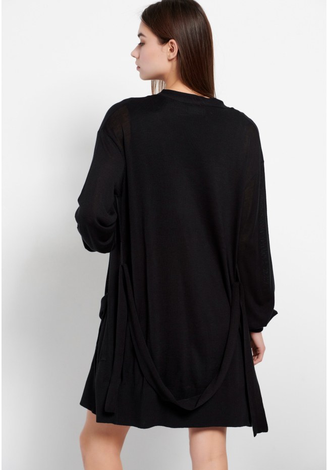 Loose fit fine knit cardigan