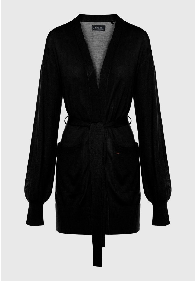 Loose fit fine knit cardigan