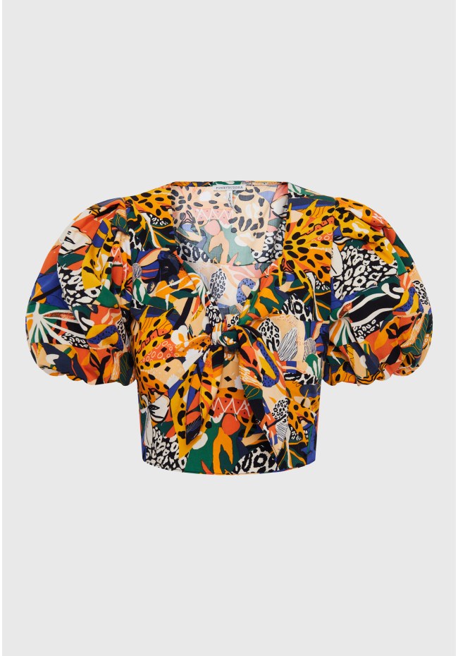 All over printed cropped top