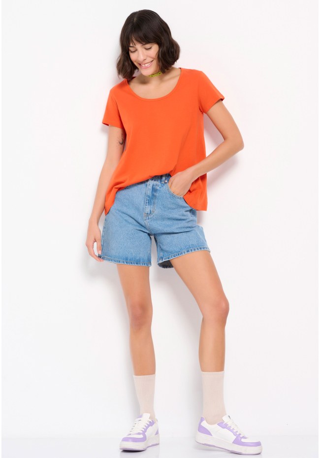 Organic cotton plain t-shirt